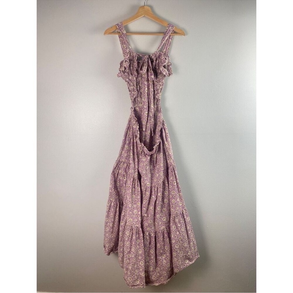 Sea New York Ida Apron Purple Printed Midi Dress Cottagecore Feminine Size XS - Picture 5 of 11